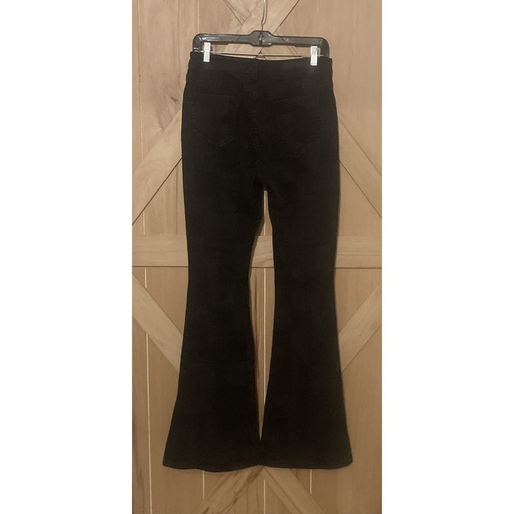 Rock & Roll Cowgirl Western Black Patchwork Denim High Rise Flare Jeans W29 L33 - Picture 2 of 11